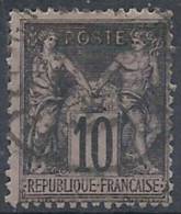 1898-900 FRANCIA USATO SAGE 10 CENT I TIPO - FR475-3 - 1876-1878 Sage (Type I)