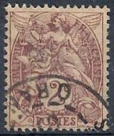 1900 FRANCIA USATO ALLEGORIA TIPO BLANC 2 CENT - FR476-4 - 1900-29 Blanc