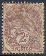 1900 FRANCIA USATO ALLEGORIA TIPO BLANC 2 CENT - FR476-6 - 1900-29 Blanc