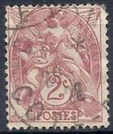 1900 FRANCIA USATO ALLEGORIA TIPO BLANC 2 CENT - FR476-9 - 1900-29 Blanc