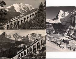 MURREN (SUISSE) Le FUNICULAIRE Lot De 3 CPSM - Funiculaires