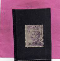 COLONIE ITALIANE CASTELROSSO 1922 OVERPRINTED SOPRASTAMPATO ORIZZONTALE 50 CENTESIMI USED - Castelrosso