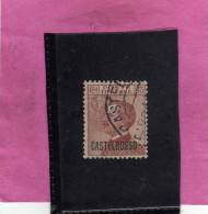 COLONIE ITALIANE CASTELROSSO 1922 OVERPRINTED SOPRASTAMPATO ORIZZONTALE 85 CENTESIMI USED - Castelrosso