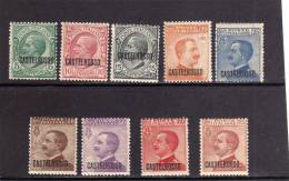 COLONIE ITALIANE CASTELROSSO 1922 OVERPRINTED SOPRASTAMPATO ORIZZONTALE SERIE COMPLETA MNH - Castelrosso