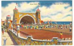 USA, Band Shell, Ocean Front Park, Daytona Beach, Florida, Unused Linen Postcard [11552] - Daytona