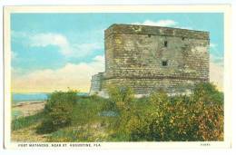 USA, Fort Matanzas, Near St. Augustine, Florida, 1910s-1920s Unused Postcard [11556] - St Augustine