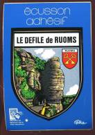 CPM  DEFILE DE RUOMS  Blason Ecusson Adhésif Autocollant Edition CPRA - Ruoms