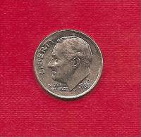 UNITED STATES ESTADOS UNIDOS 1 DIME 1988 / USED / P - 1946-...: Roosevelt