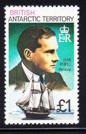 British Antarctic Territory MNH Scott #59b 1pd John Rymill And ´Penola´ - Polar Explorers Perf 12 - Ongebruikt