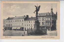 5180 ESCHWEILER, Marktplatz Mit St.Michael, 1919, Belg. Militärpost - Eschweiler