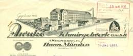 Awuko Schmirgelwerk  A. Wandmacher Hann Münden. Brief 1933 Nach Machelen Belgien. - 1900 – 1949