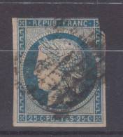 Lot N°18648   N°4a Bleu Foncé, Oblit Grille De 1849, - 1849-1850 Cérès