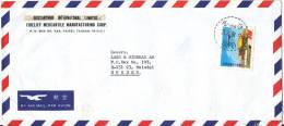 China Air Mail Cover Sent To Sweden Taipei 23-4-1984 Single Stamped AEROPLANE - Posta Aerea