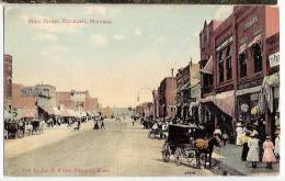 CPA Kalispell Main Street Attelage Chevaux    Montana Etats Unis - Andere & Zonder Classificatie