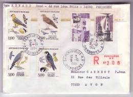 FRANCE.  Lettre Recommandée De 1984, Cover, Letter, Série De 4 OISEAUX, Birds, N°2337/2340 - Briefe U. Dokumente