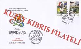 Turkish Cyprus (TRNC) - 2012 - "EUROPEAN FOOTBALL CHAMPIONSHIP" - FDC - Lettres & Documents