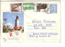 GOOD BULGARIA " REGISTERED " Postal Cover To ESTONIA 1974 - Monument - Good Stamped: Spa ; Landscapes - Storia Postale