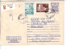 GOOD BULGARIA " REGISTERED " Postal Cover To ESTONIA 1980 - Good Stamped - Storia Postale