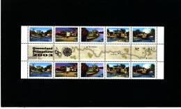 AUSTRALIA - 2003  MURRAY RIVER  GUTTER STRIP  OVPT QUEENSLAND STAMPSHOW  MINT NH - Blocs - Feuillets