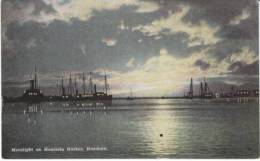 Honolulu HI Hawaii, Harbor At Night, Ship, C1900s/10s Vintage Postcard - Honolulu