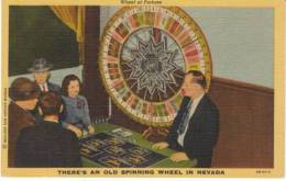 Las Vegas NV Nevada, Wheel Of Fortune, Gambling, C1940s Vintage Curteich Linen Postcard - Las Vegas