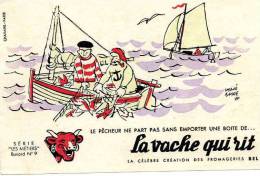 BUVARDS BUVARD LA VACHE QUI RIT LES METIERS N°9 PÊCHEUR PÊCHE - Lattiero-caseario