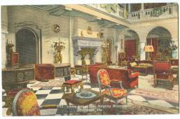 USA, Living Room, John Ringling Mansion, Sarasota, Florida, 1948 Used Linen Postcard [11607] - Sarasota