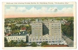 USA, Bird's-eye View Showing Princess Martha, St. Petersburg, Florida, 1925 Used Postcard [11608] - St Petersburg