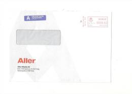 ENVELOPPE AVEC FLAMME NORVEGE - PUBLICITE "ALLER MEDIA A/S" - Timbres De Distributeurs [ATM]