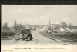 CIRCUIT DE LA SARTHE 1906 , N°10 , La Sortie  De   BOULOIRE Vers Saint Calais - Bouloire