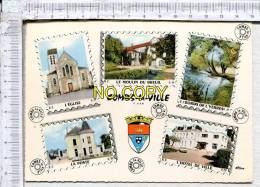 COMBS LA VILLE -   5 Vues Timbres  :  L' Eglise - Le Moulin Du Breuil - Bords De L'Yerres - La Poste - L'Hôtel De Ville - Combs La Ville