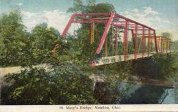 Mendon Ohio St Marys Bridge 1905 Postcard - Autres & Non Classés