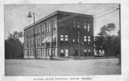 Topeka Kansas State Printing Office 1910 Postcard - Topeka