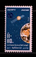 EGYPT / 1977 / WORLD TELECOMMUNICATIONS DAY / ITU / UIT / SATELLITE / GLOBE / MNH / VF  . - Neufs