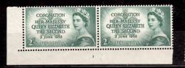 Australia1953 7 1/2p Queen Elizabeth Coronation Issue  #261  MNH Pair - Mint Stamps