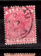 Bahamas 1884 1p Queen Victoria Issue  #27 - 1859-1963 Crown Colony