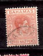 Bahamas 1938 1 1/2p King George VI Issue  #102 - 1859-1963 Kronenkolonie