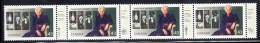 Canada MNH Scott #1509a Strip Of 4 With 4 Different Tabs 43c Jeanne Sauve - Neufs