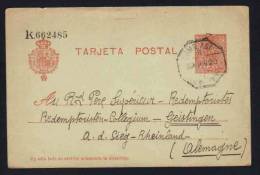 ESPAGNE - NAVA DEL REY - VALLADOLID /  1920 OB. AMBULANT SUR ENTIER POSTAL (ref 2935) - 1850-1931