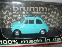 BRUMM - R474 -  FIAT 500R AZZURRO FARFALLA  AVEC SA BOITE Scala 1/43 - Brumm