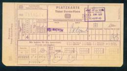 D232 / TICKET - PLATZUARTE TICKET GARDE PLACE - MUNCHEN BELGRADE 1977 Deutschland Germany Allemagne Germania - Europe