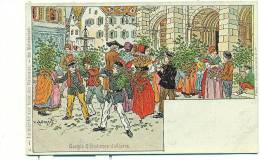 USAGES Et COSTUMES D'ALSACE, KAUFFMANN, 4. Le Marché Aux Houx Des Rameaux - Kauffmann, Paul