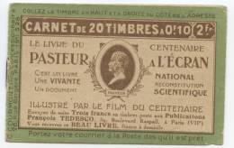 FRANCE CARNET N°159 10C VERT SEMEUSE CAMEE - CA1 - SURCHARGE ANNULE EN NOIR BAS DE FEUILLE - QUALITE ** - Altri & Non Classificati