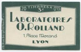 FRANCE CARNET N°189 15C BRUN SEMEUSE CAMEE - C2 - PUBLICITE ROLLAND X 4 - NEUFS SANS CHARNIERE - Sonstige & Ohne Zuordnung