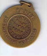 Médaille Tennis 1961 Hainaut  Championnat De Belgique Interclubs  Astrid T.C. Charleroi - Autres & Non Classés