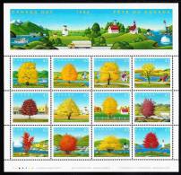Canada MNH Scott #1524 Philatelic Pane Of 12 Maple Trees With Illustrated Tab And Inscriptions - Canada Day 1994 - Neufs