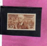 COLONIE ITALIANE ETIOPIA 1936 10 CENTESIMI MNH - Ethiopie