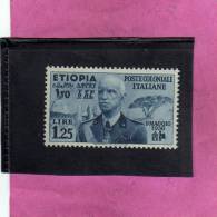 COLONIE ITALIANE ETIOPIA 1936 LIRE 1,25 MNH - Ethiopie