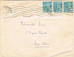 Carta LYON - MONPLAISIR (Rhne) 1943 - Storia Postale