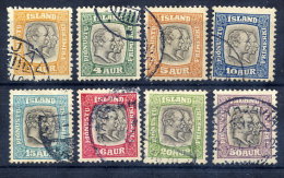 ICELAND 1907 Official  Frederik VIII Set Of 8 Used. Michel 24-31 - Officials